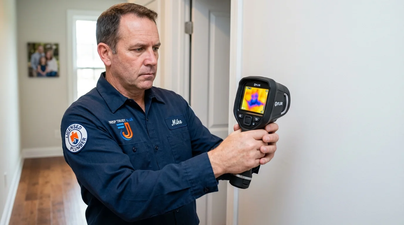 Thermal imaging leak detection by Johns Plumbing LLC in Hansen